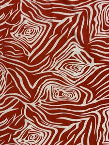 Red &amp; White Abstract Print Top