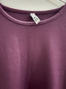Zara Ribbed Cropped Tank Top