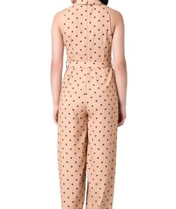 FABALLEY Polka Dot Belted Jumpsuit | size : L