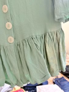 Light Green Button-Up Dress