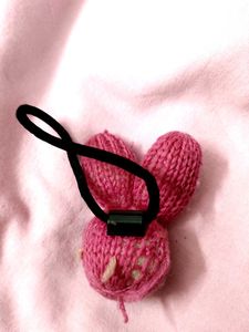 Knitted Bunny Hair Tie Rubber Band 😍💇🧚