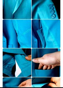 Chic Teal Blue 3-Piece Pantsuit 32 size