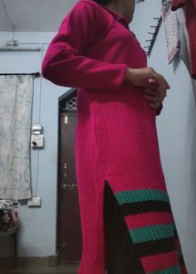 Pink black green  Knit Kurti woolen winter wear