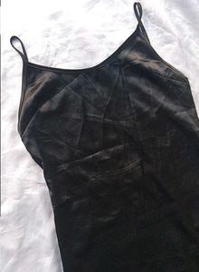 Brand New (Newme) Black Satin Maxi Dress