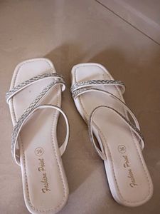Sparkly Embellished Flat Sandals