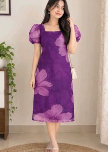 Beautiful Purple Floral Print Kurta