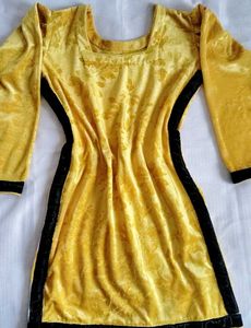 Elegant Yellow &amp; Black Kurta🎀💗