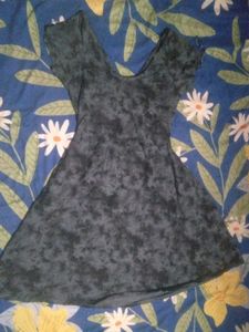 Casual Grey Tie-Dye Dress
