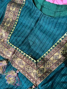 Elegant 3 piece matching suit with patchwork