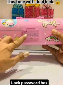 Cute Unicorn dual Password Lock Box