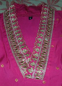 Vibrant Pink Kurta Set with Dupatta