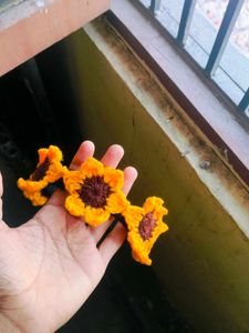Crochet Sunflower Hairband