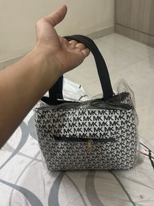 Stylish Monogram Handbag with Teddy Charm