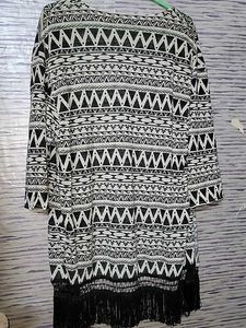 Boho Geometric Print Kimono Cardigan