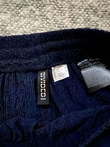Navy Textured Shorts