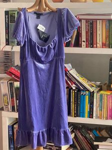 Velvet Puff Sleeve Mini Dress