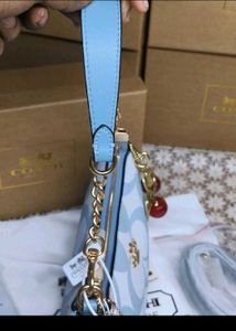 Coach Monogram Cherry Charm Shoulder Bag
