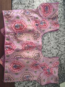 Stylish Pink Printed Blouse