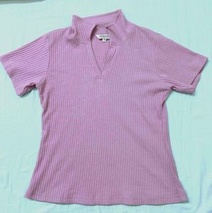 Ribbed Mock Neck Top