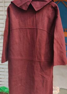 Burgundy Wool Blend Coat