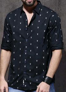 Navy blue shirt men