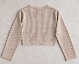 IVORY RIBBED CROPPED SWEATER