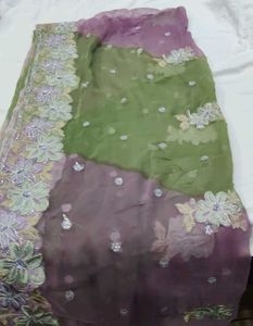 Embroidered beautiful chiffon dupatta