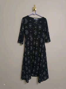 Stylish Black Printed Kurta ( not used)