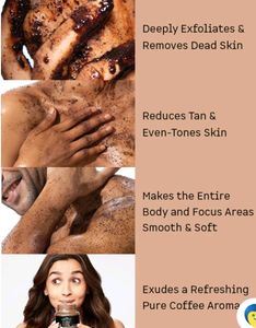 M Caffeine Body Scrub For Removing Tanning And Exf