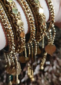 Exquisite Gold-Tone Bangles Set