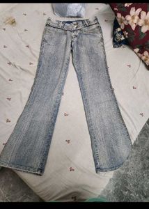 Light Wash Flared Jeans