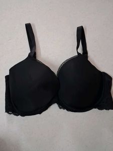 Classic Black Lace Trim Bra