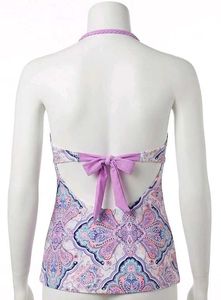 Print Halter Bikini Top