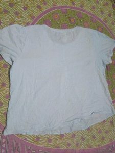 Light Blue Puff Sleeve Top