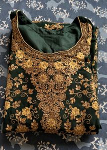 Elegant Green Embroidered Kurta set