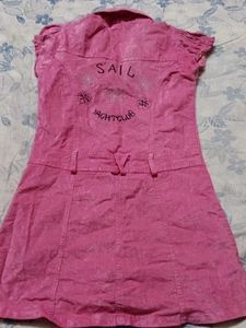 Cute Pink Button-Down Dress