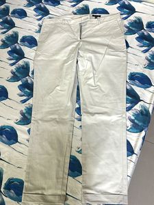 Chic White Straight Leg Pants