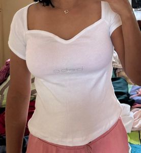 Bebe white rib Top