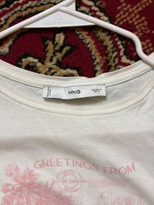 Mango Printed Pure Cotton Graphic T-Shirt