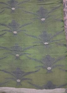 🥻Elegant lime Green rare Kota doria fabric Saree