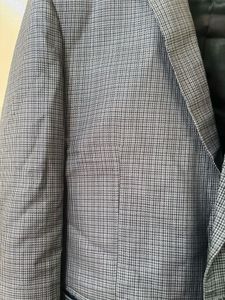 Gray Checked Suit Blazer