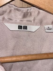 Premium Satin champagne coloured Button-Up Shirt