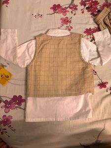 Boys Checkered Vest with Bowtie Set