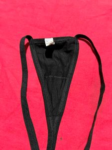 Black Minimal Thong