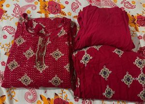 Beautiful Pink Printed Kurta Set