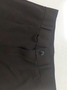 Classic Brown Wide-Leg Trousers