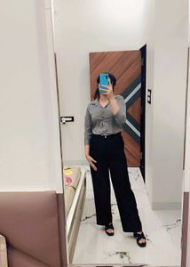 Grey Formal Shirt for Women ❤️