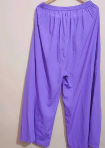 Lavender Crop Top &amp; Wide Leg Pants Set 36 Bust