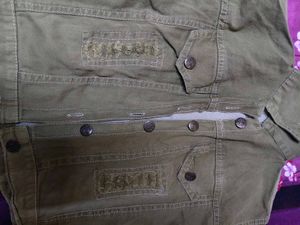 Olive Green Denim Jacket