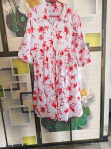 Chic Floral Print White Blouse